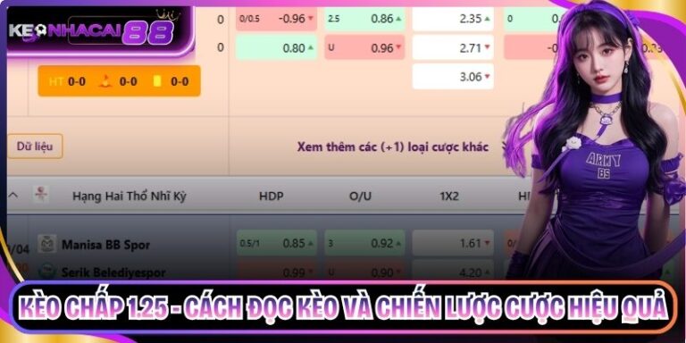 Kèo Chấp 1.25 - Cách Đọc Kèo Và Chiến Lược Cược Hiệu Quả 