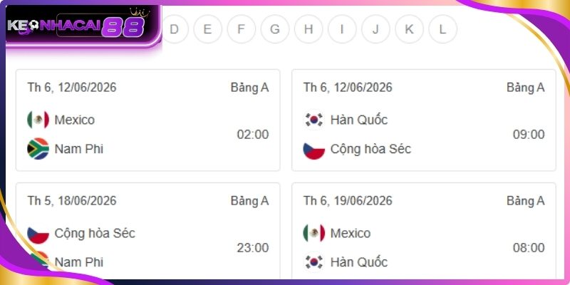 Tổng quan lịch thi đấu World Cup mới nhất năm 2026