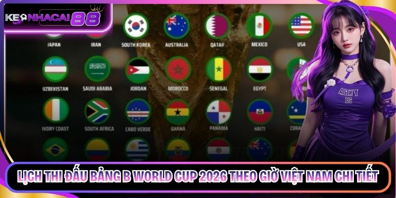 Lịch Thi Đấu Bảng B World Cup 2026 Theo Giờ Việt Nam Chi Tiết